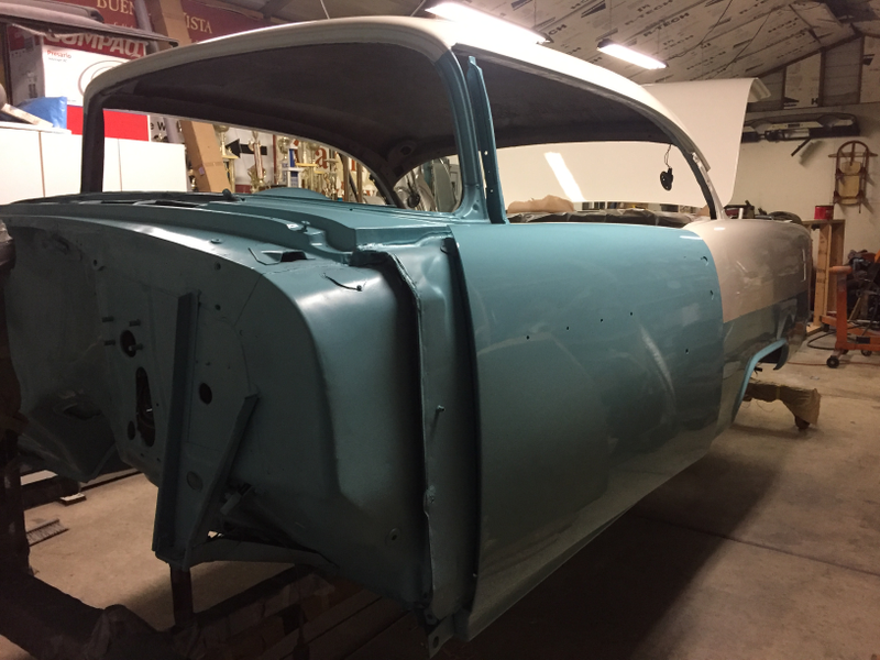 Illustration for article titled 1955 Chevy Bel Air Project Update- Body in full color!